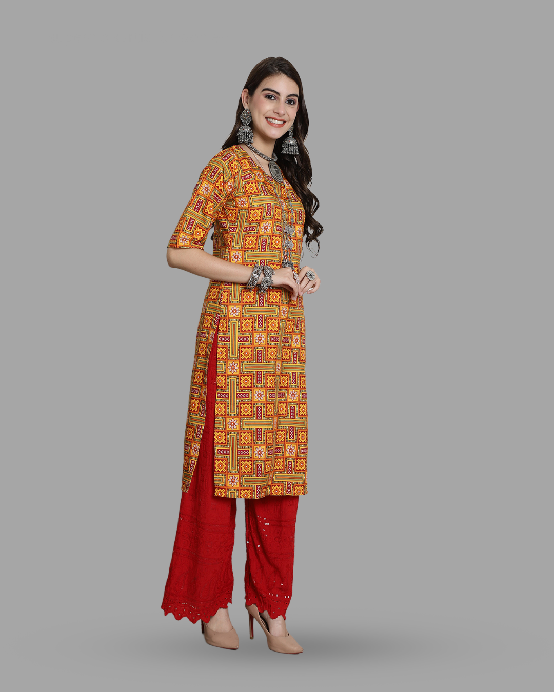 Colorful Fusion Printed Kurta