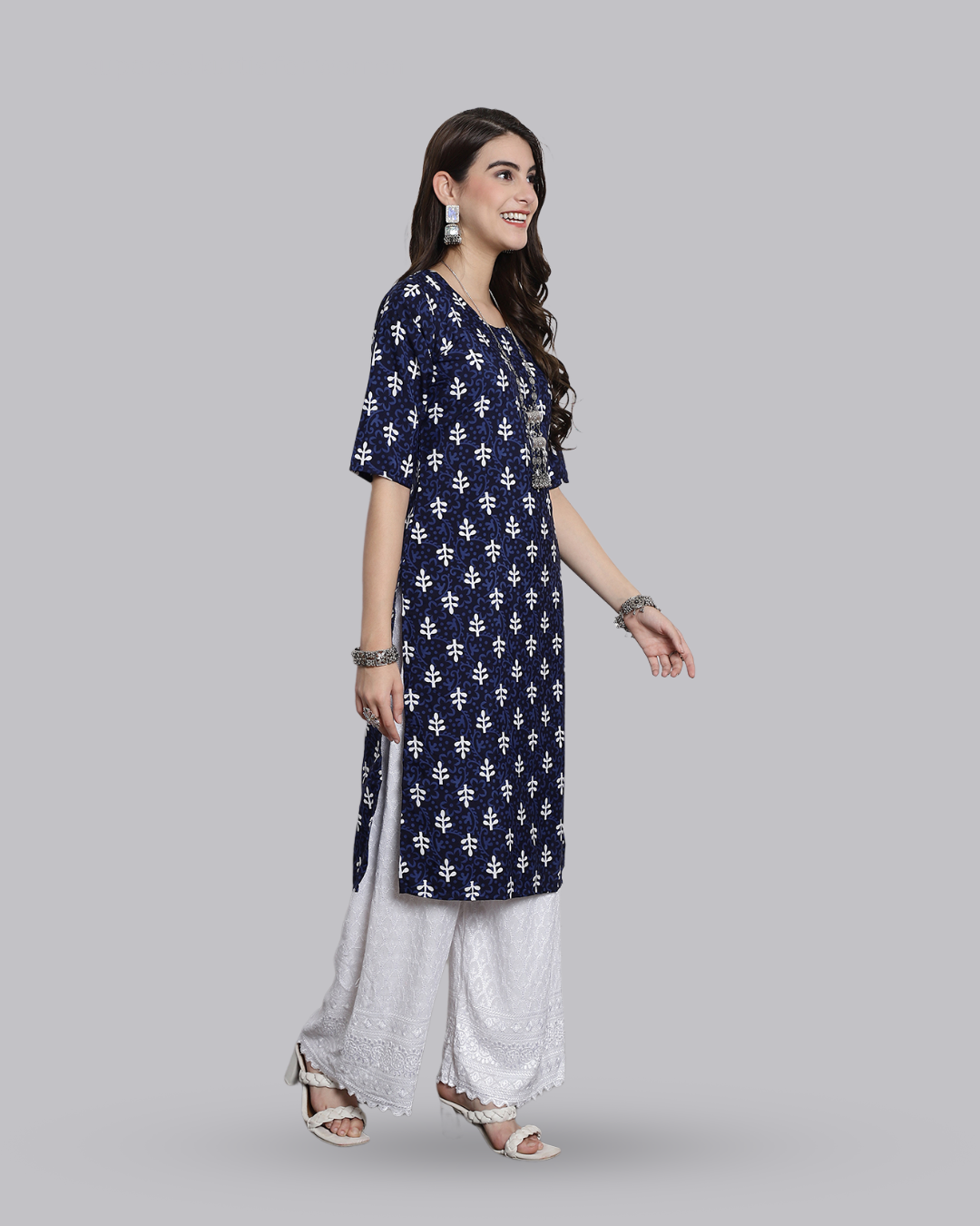 Blooming Blue Elegant Kurta
