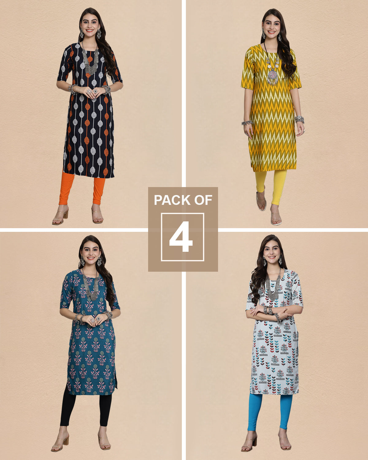 Everyday Four Kurti Pack