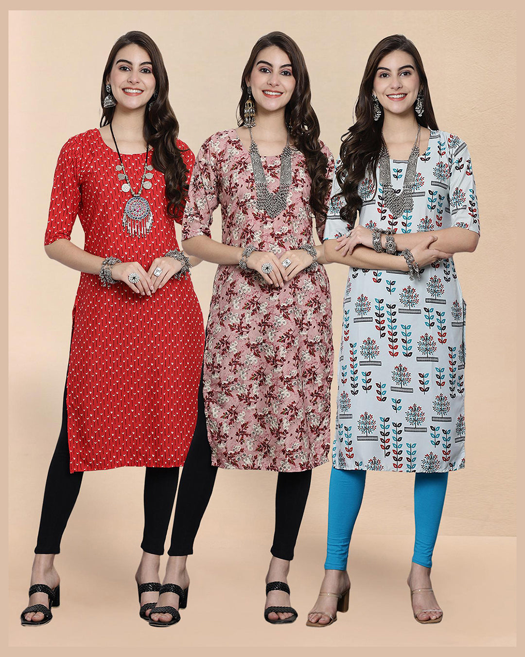 Three Tone Kurti Pack