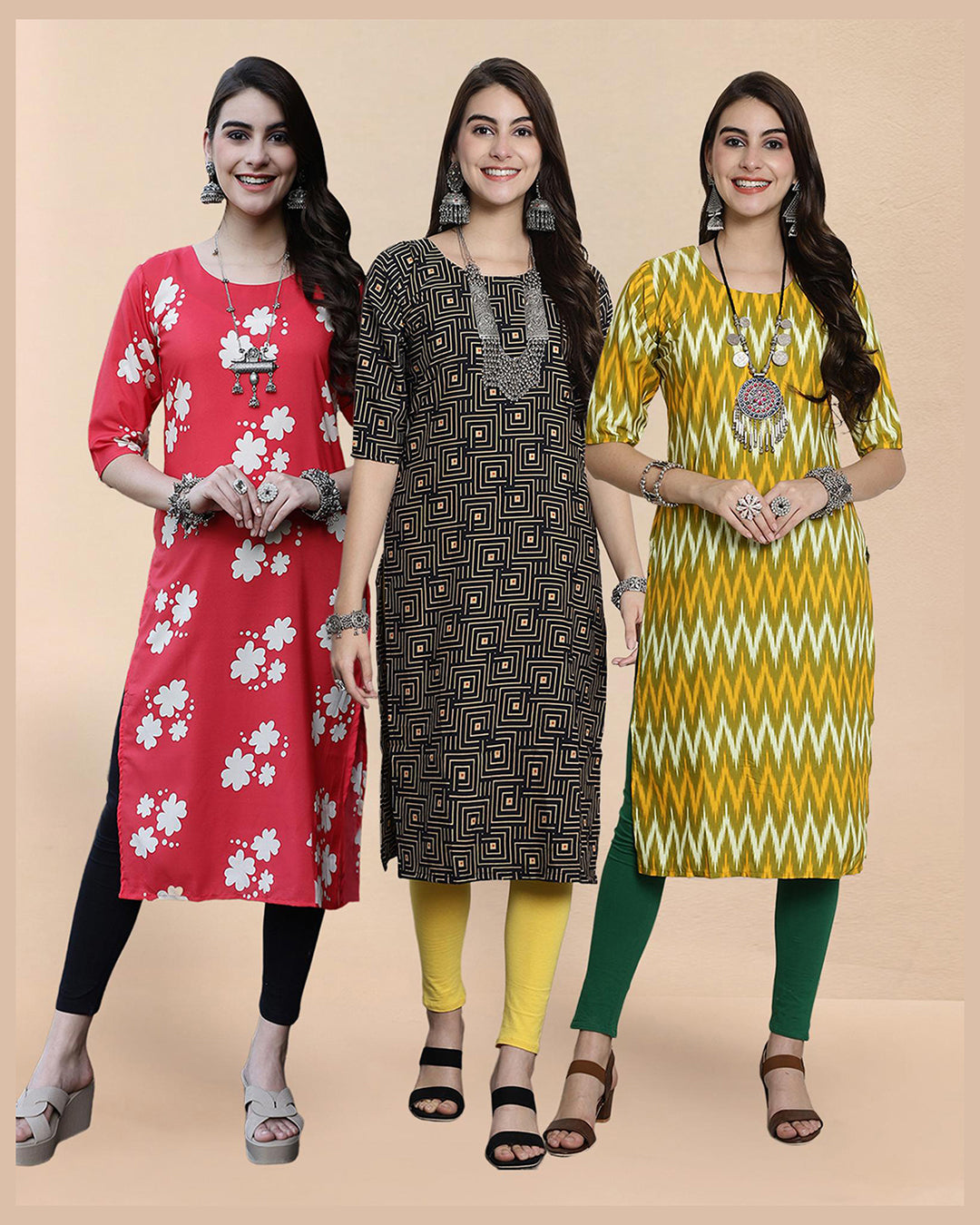 Triple Calm Kurti Pack