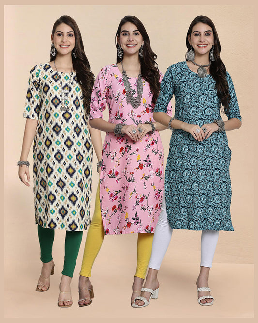 Three Bloom Kurti Pack