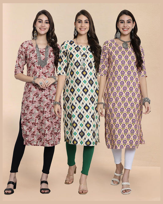 Triple Aura Kurti Pack