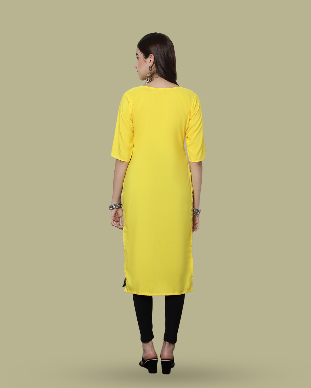 Fresh Lime Print Kurta