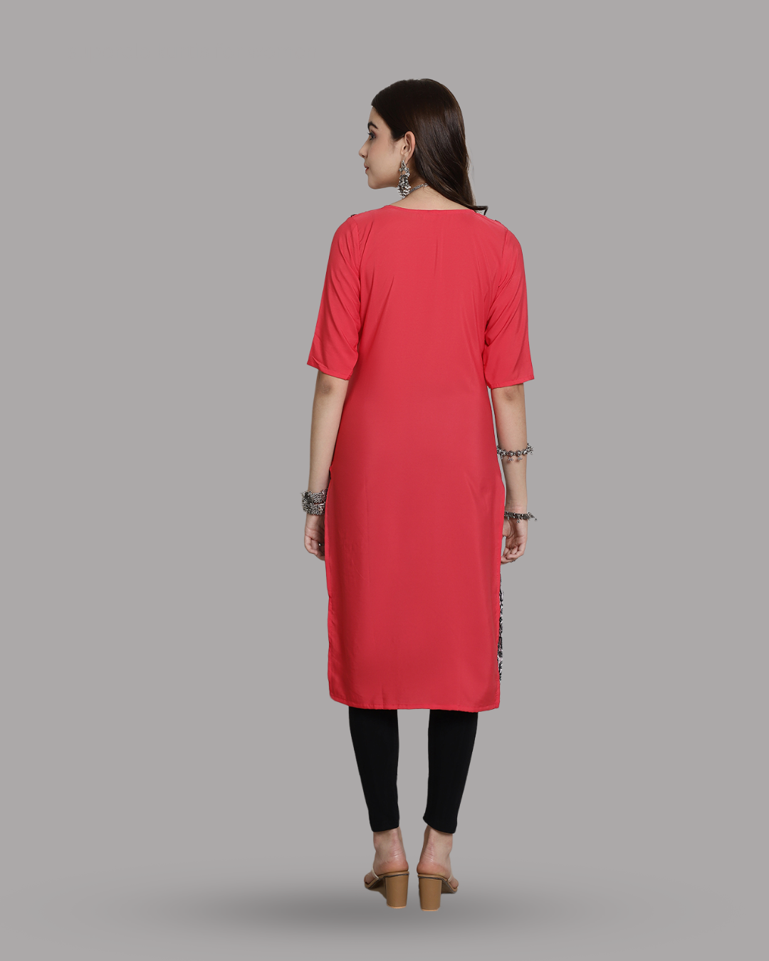 Bold Pink Pattern Kurta