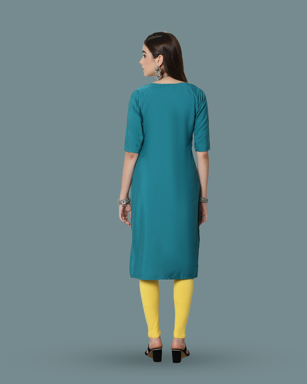 Aqua Bloom Printed Kurta