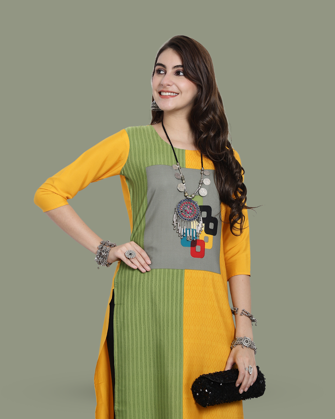 Two-Tone Yellow Kurta
