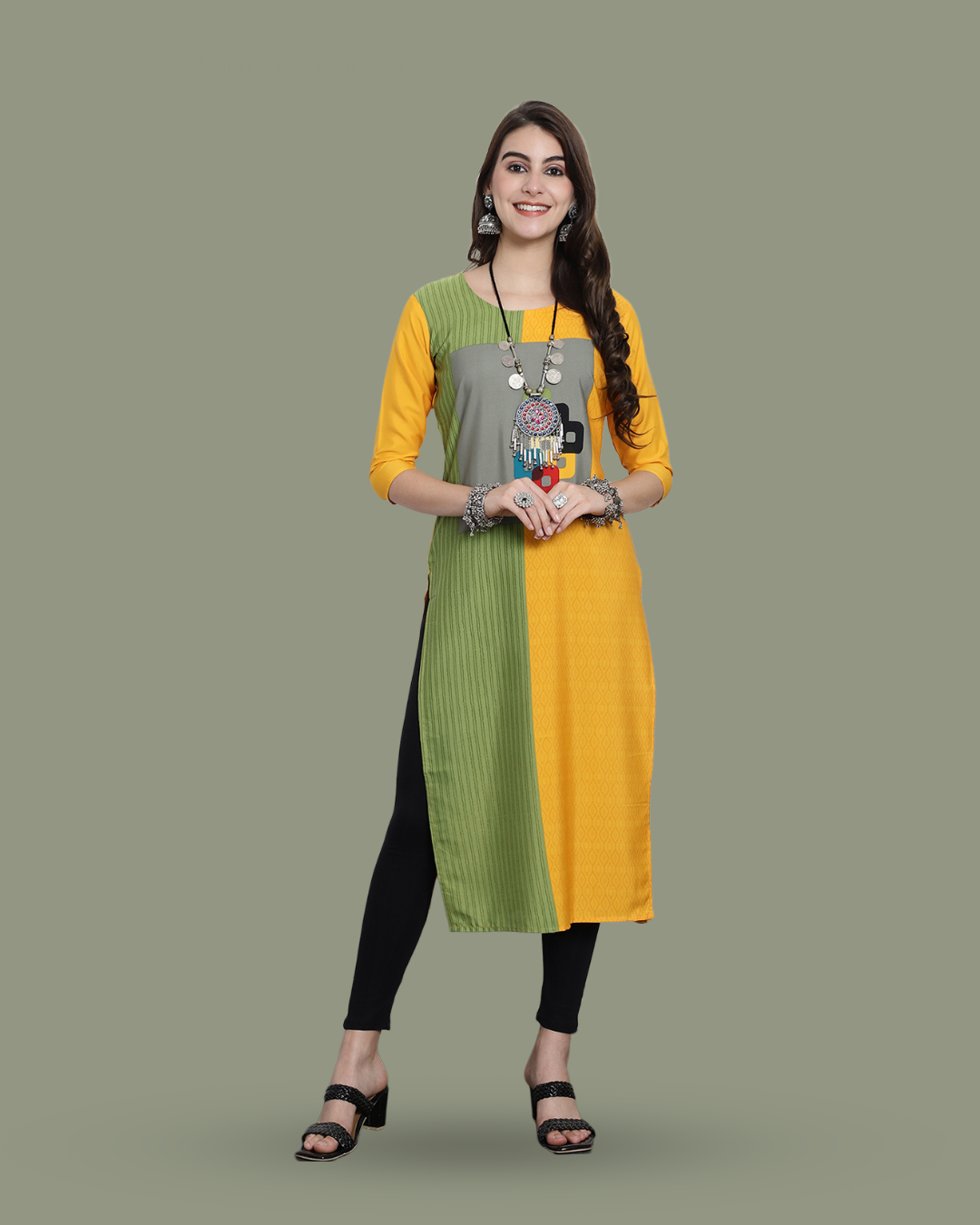Two-Tone Yellow Kurta