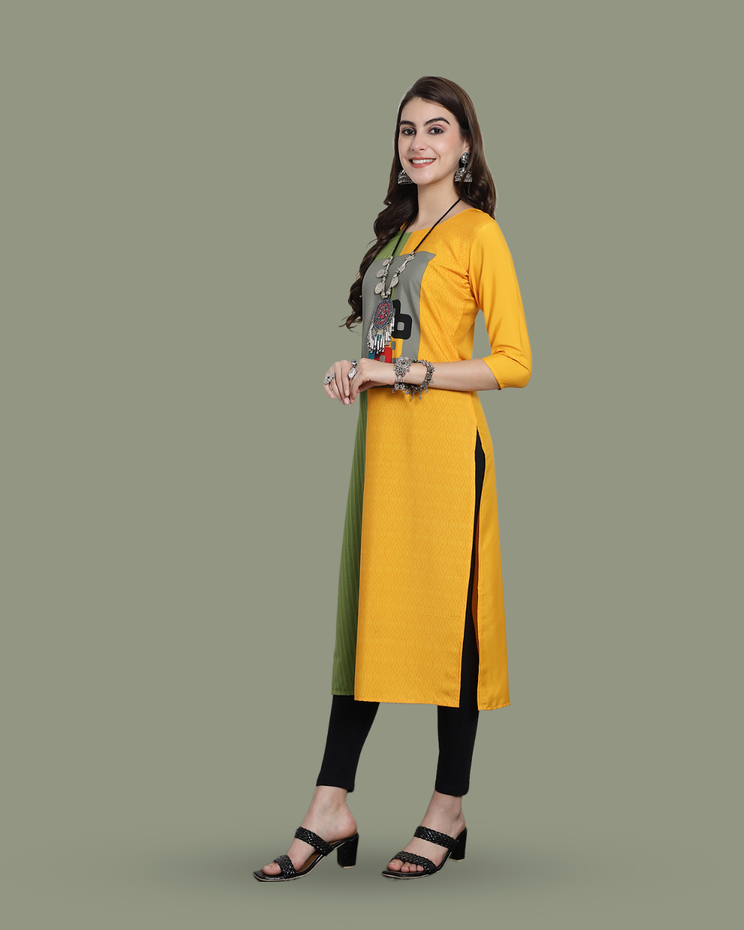 Two-Tone Yellow Kurta