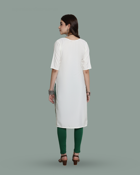 Artistic White Printed Kurta