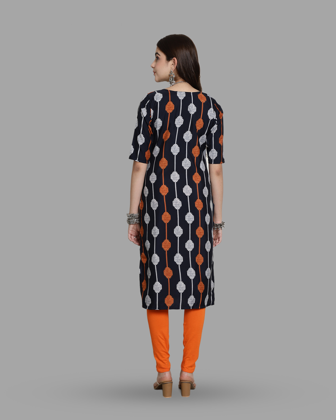 Color Block Print Kurta