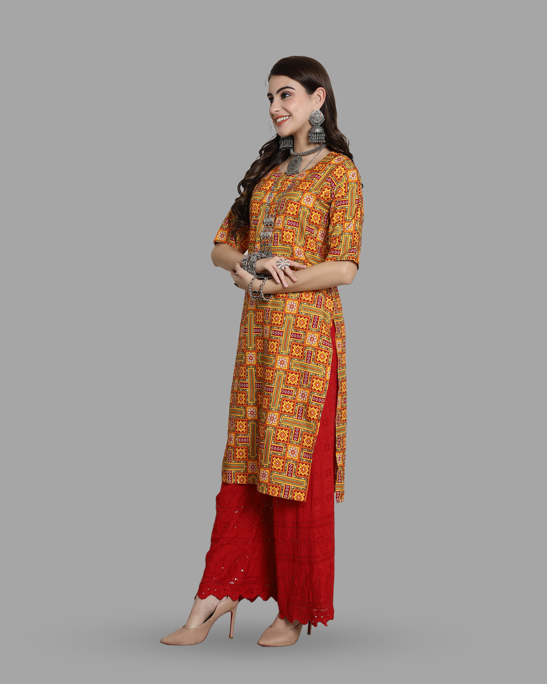 Colorful Fusion Printed Kurta