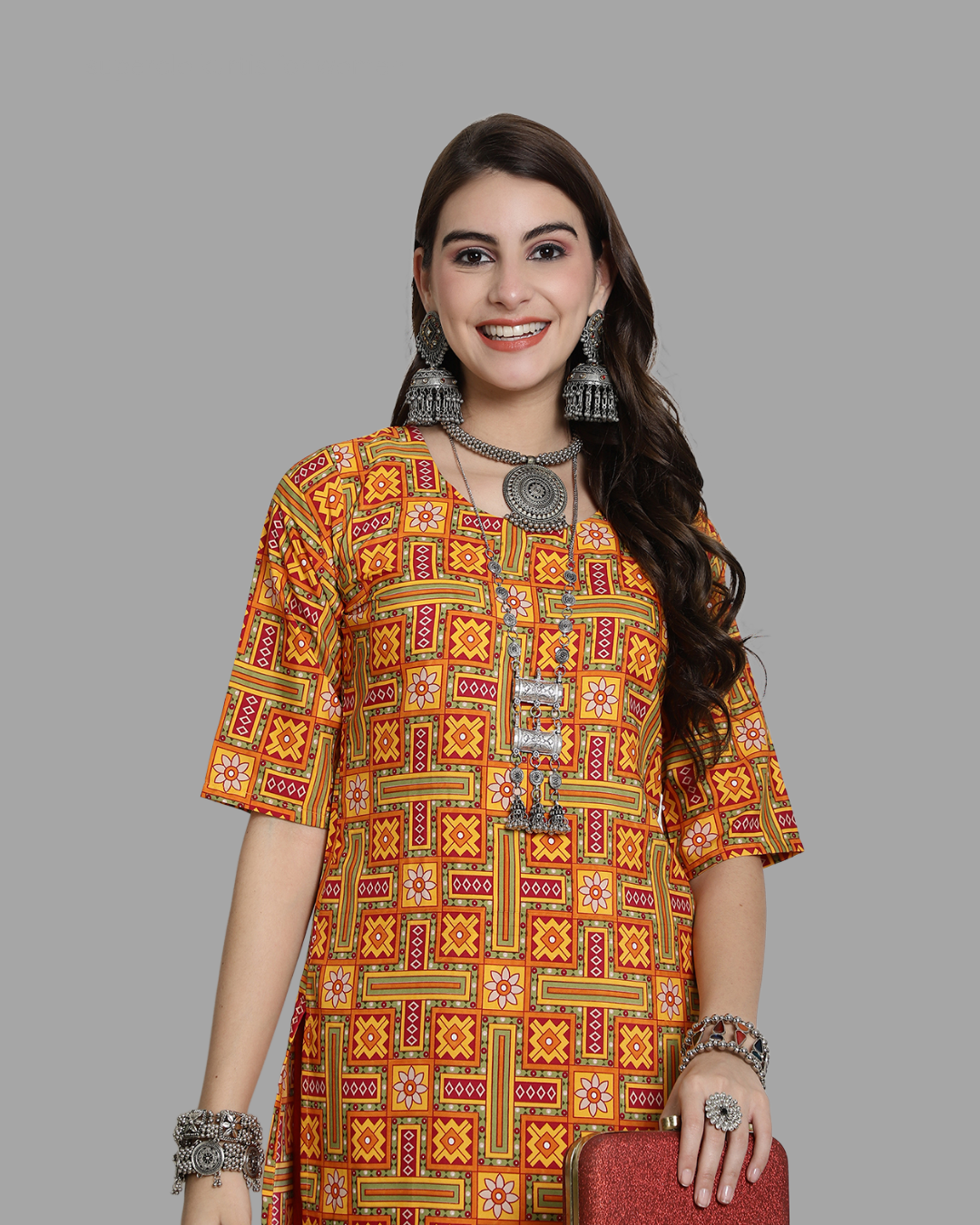 Colorful Fusion Printed Kurta