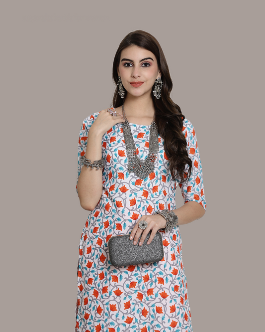 Ivory Orange Blossom Kurta