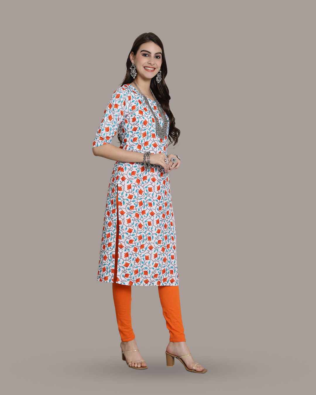 Ivory Orange Blossom Kurta