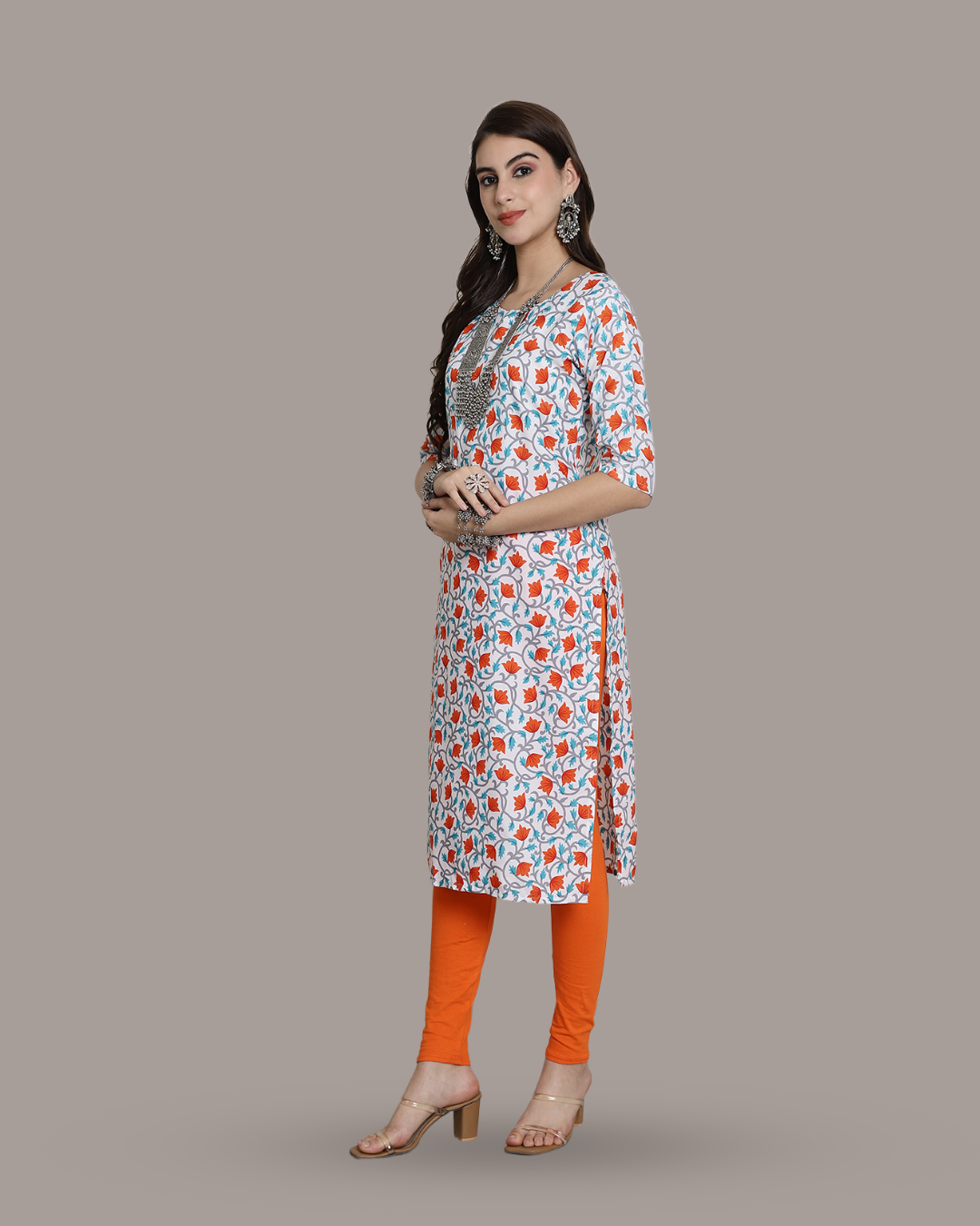 Ivory Orange Blossom Kurta