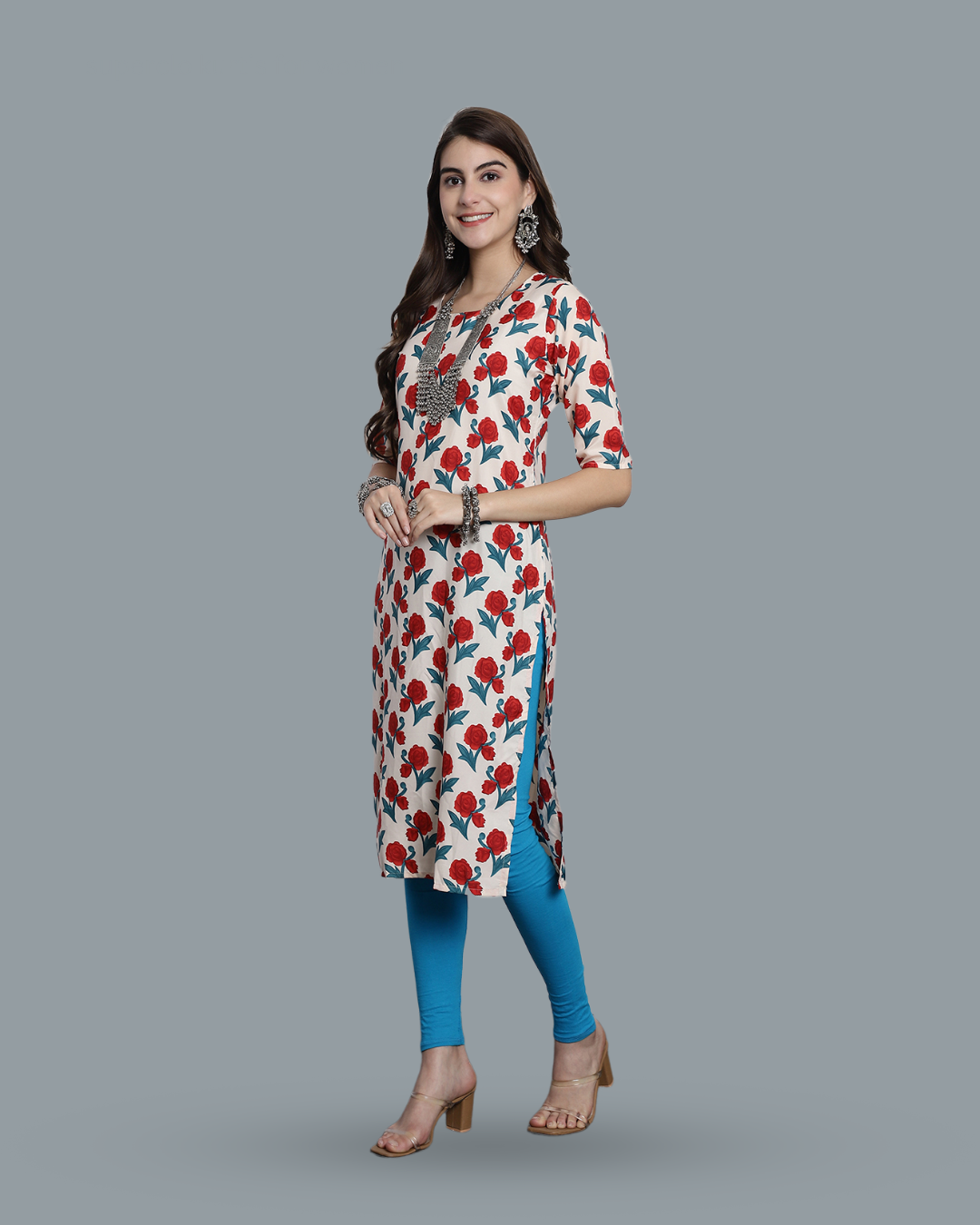 Snow Rose Printed Kurta
