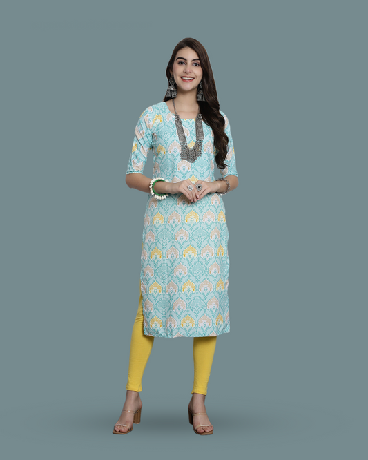 Sunbeam Blue Printed Kurta