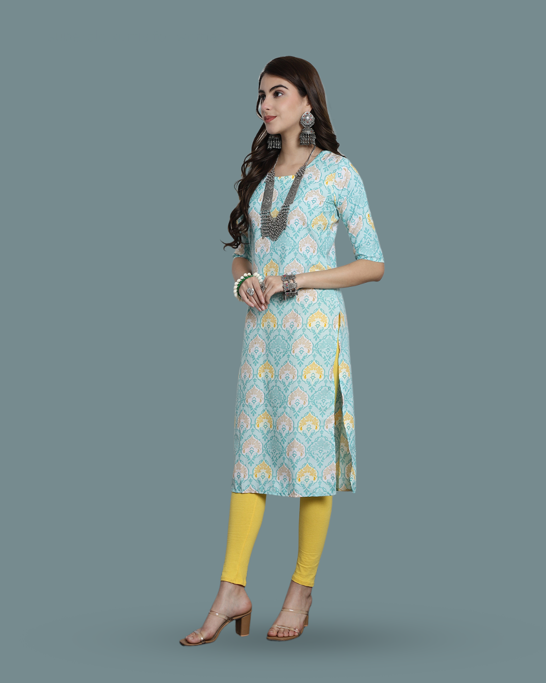 Sunbeam Blue Printed Kurta