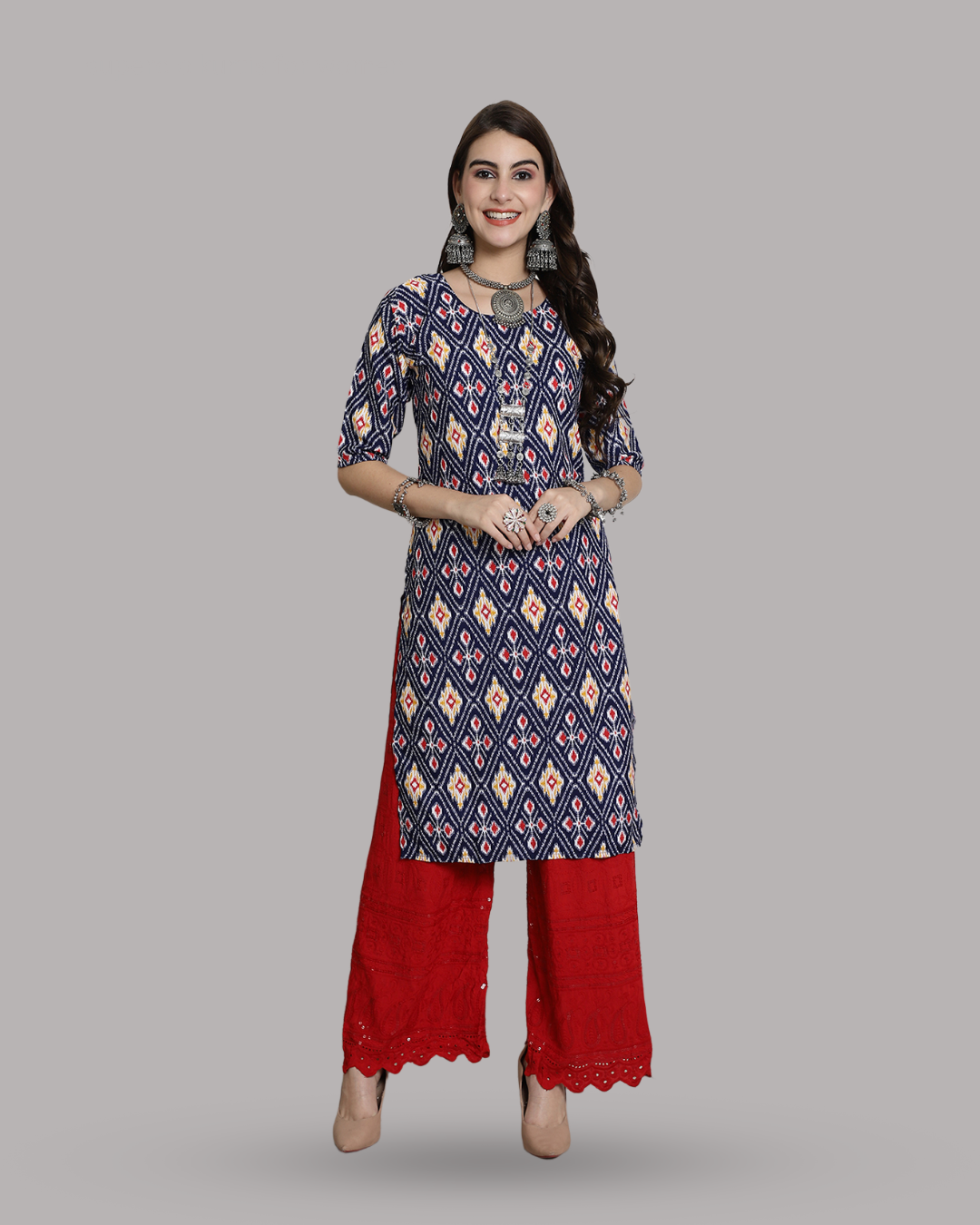 Vibrant Trio Printed Kurta