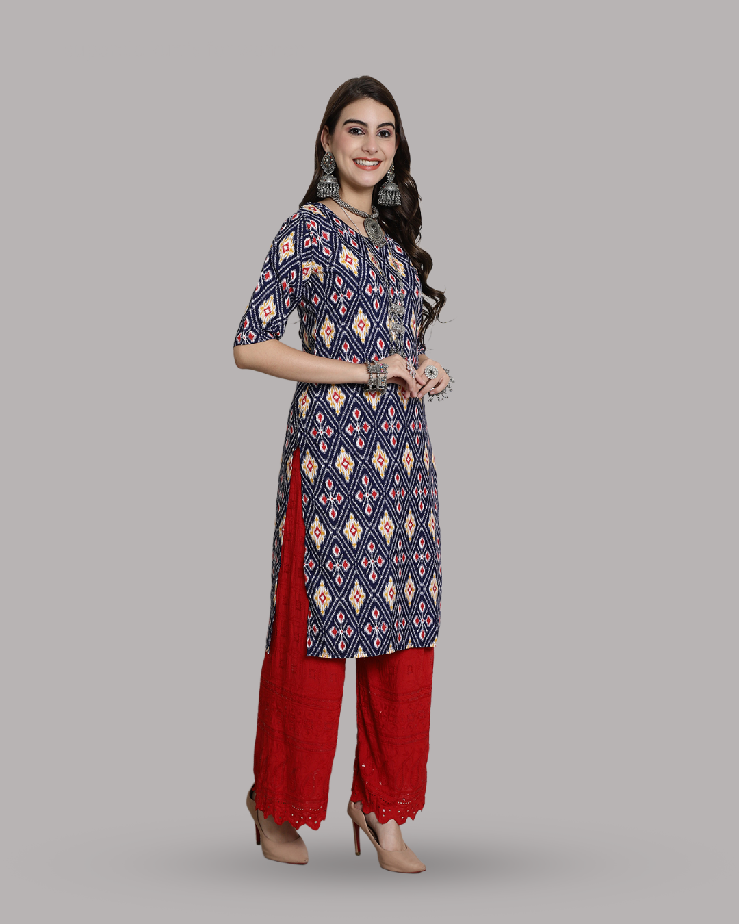 Vibrant Trio Printed Kurta