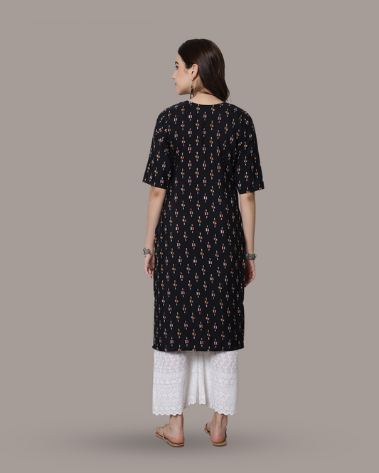 Black Beauty Printed Kurta