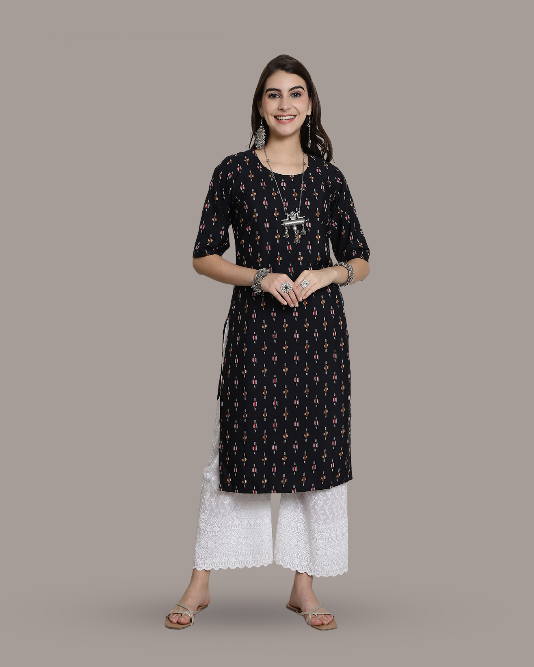 Black Beauty Printed Kurta