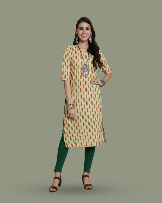 Christmas Lines Printed Kurta