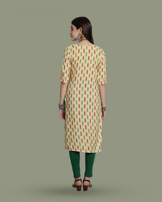 Christmas Lines Printed Kurta