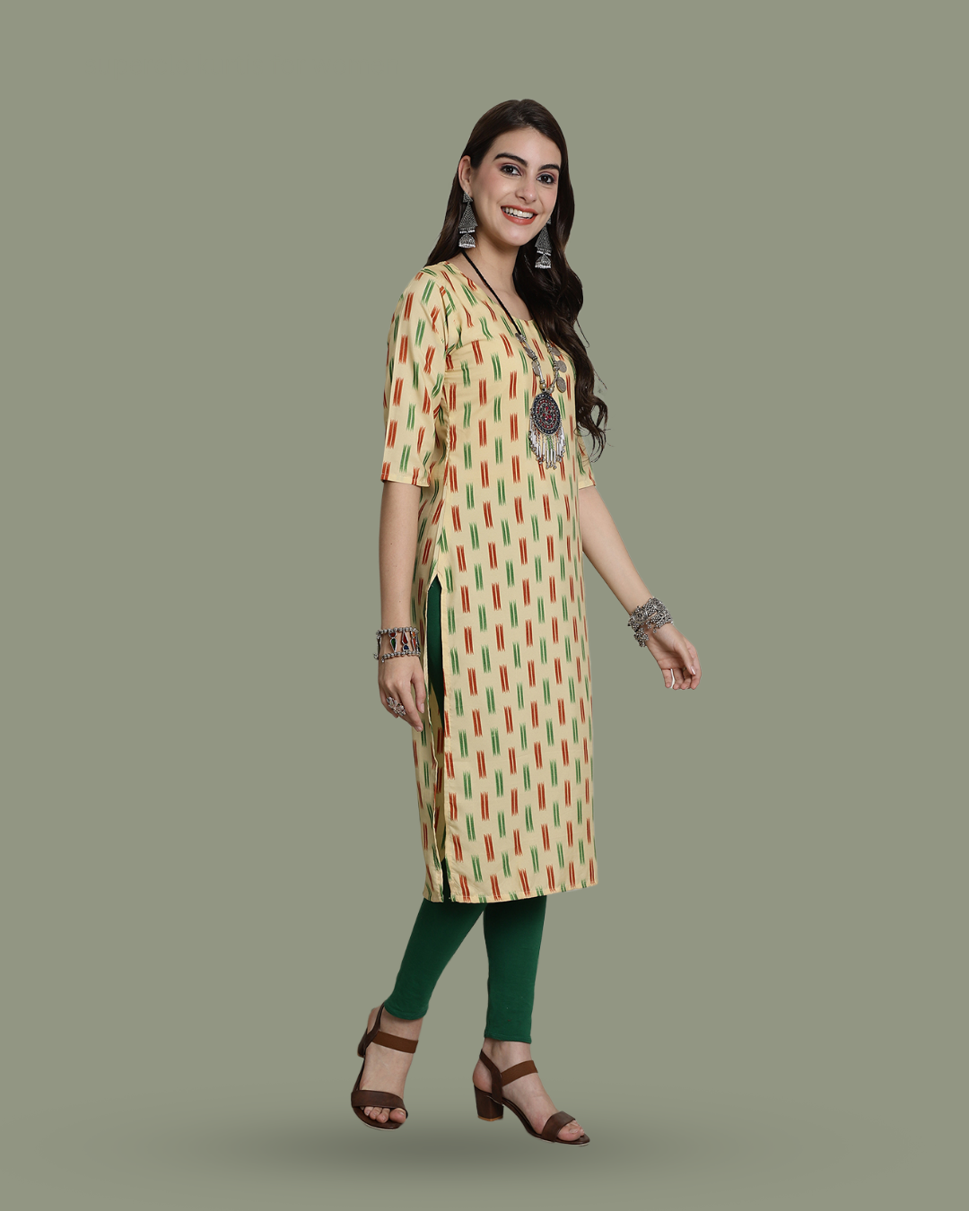 Christmas Lines Printed Kurta