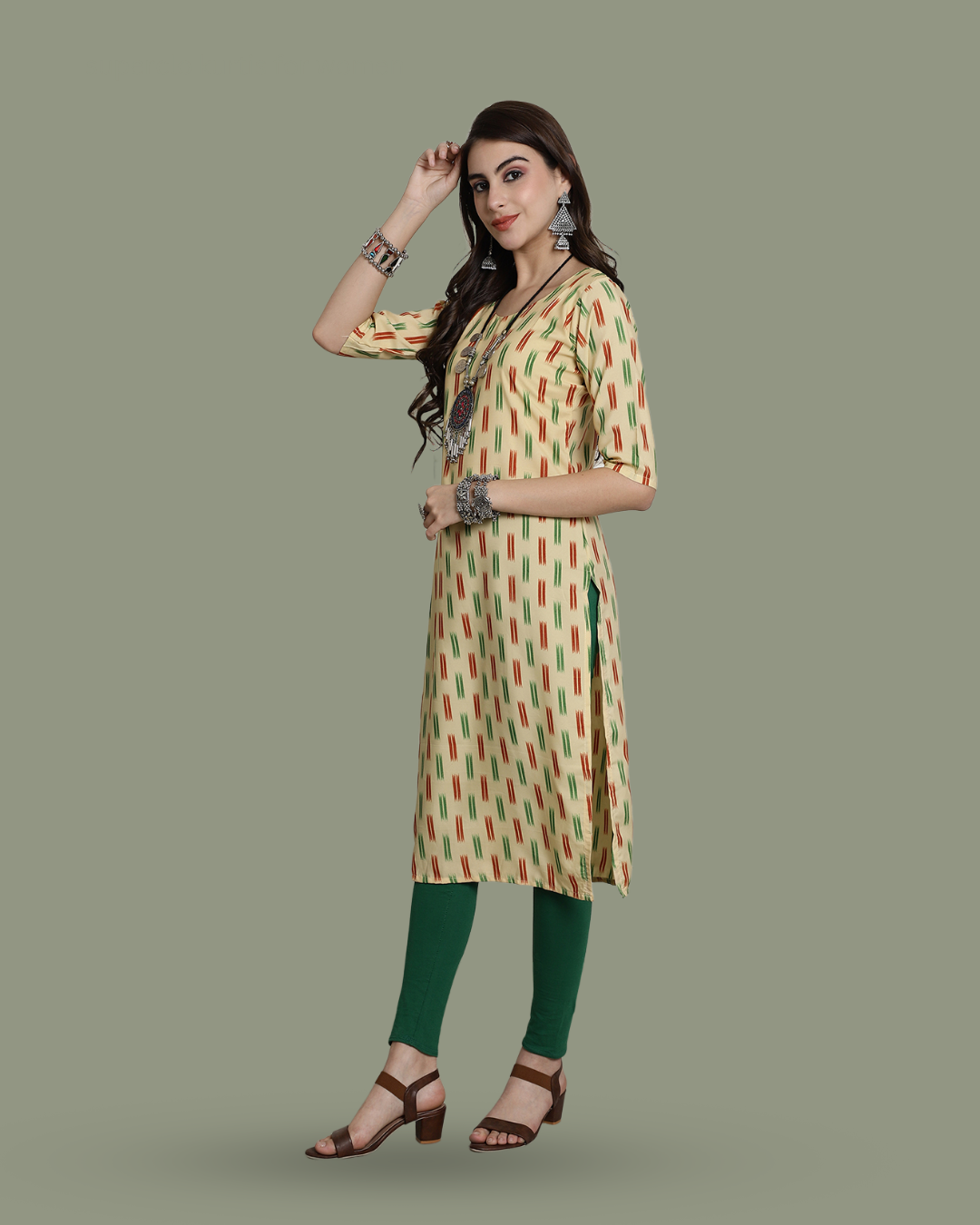 Christmas Lines Printed Kurta
