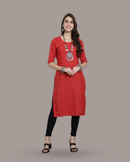 Red Blossom Kurta