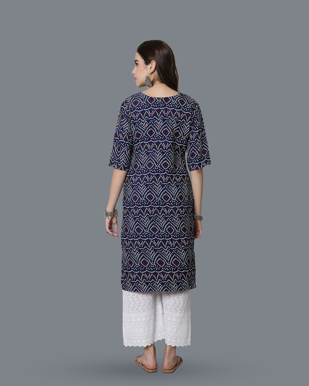 Blue Cultural Printed Kurta