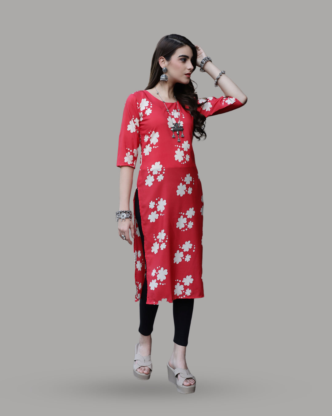 Cherry Blossom Printed Kurta
