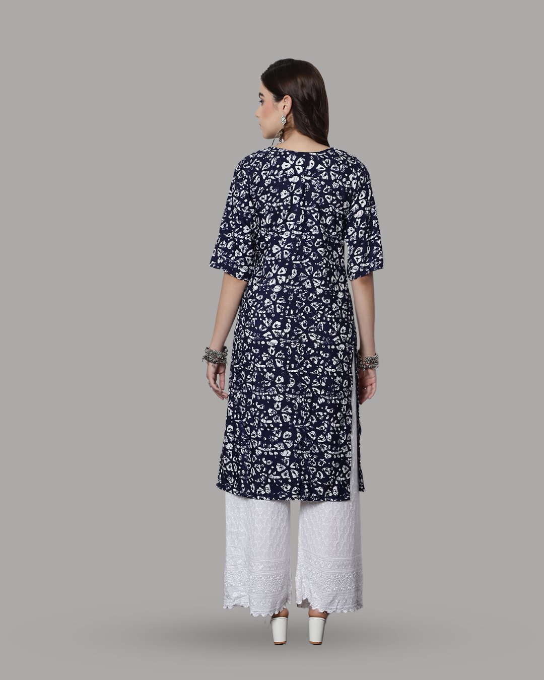 Navy Twilight Printed Kurta