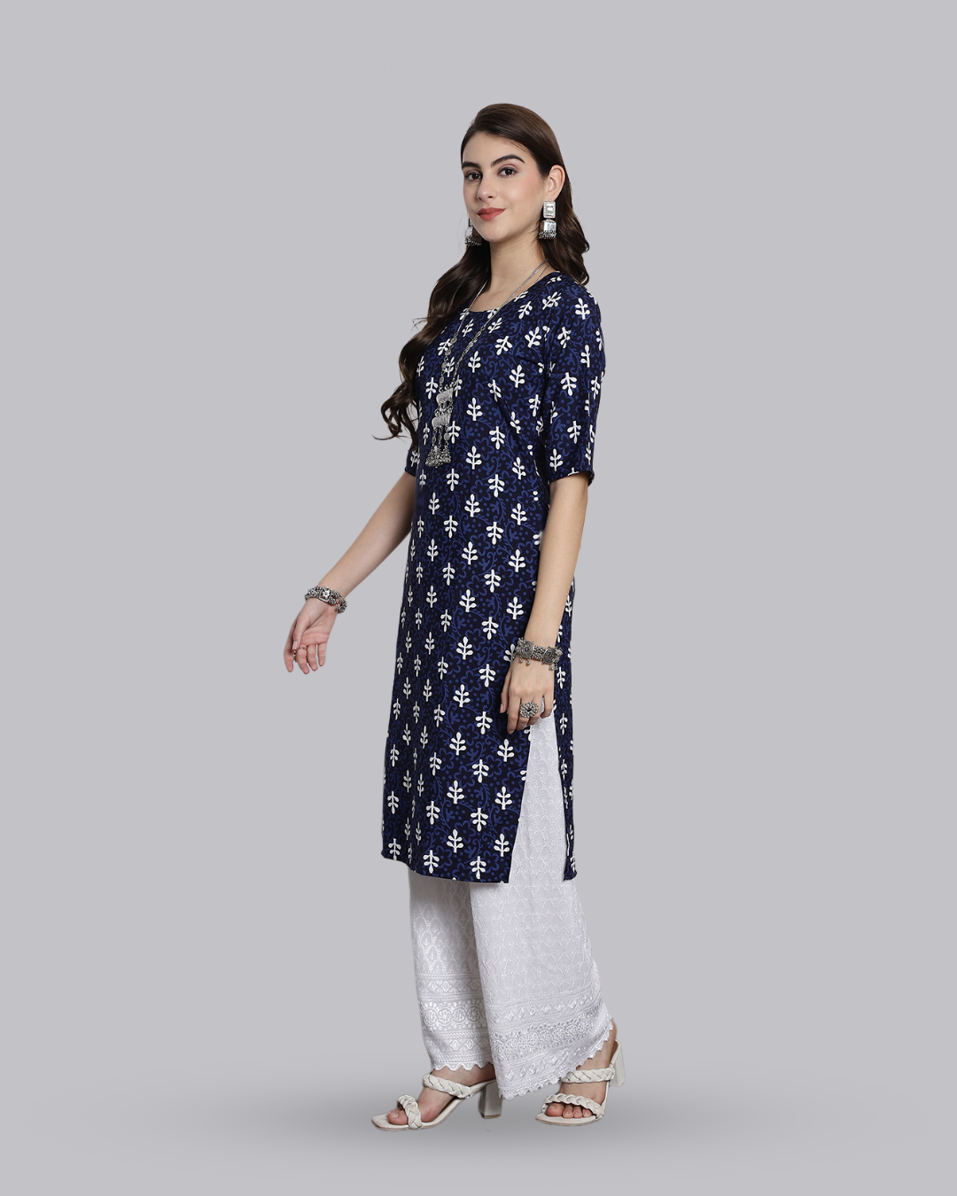 Blooming Blue Elegant Kurta