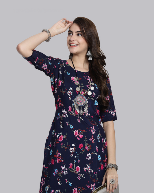 Blue Sapphire Block Printed Kurta