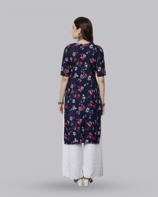 Blue Sapphire Block Printed Kurta