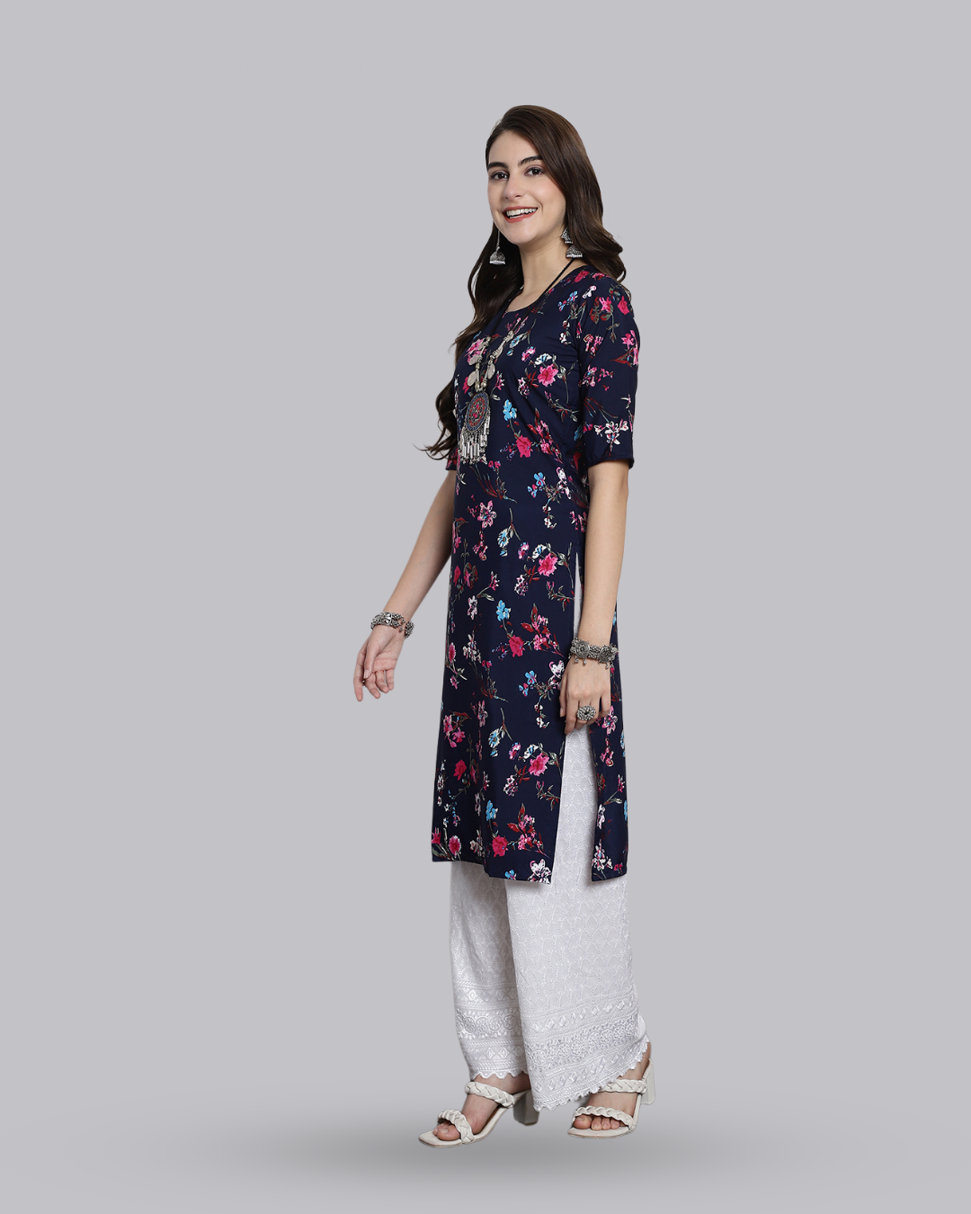 Blue Sapphire Block Printed Kurta