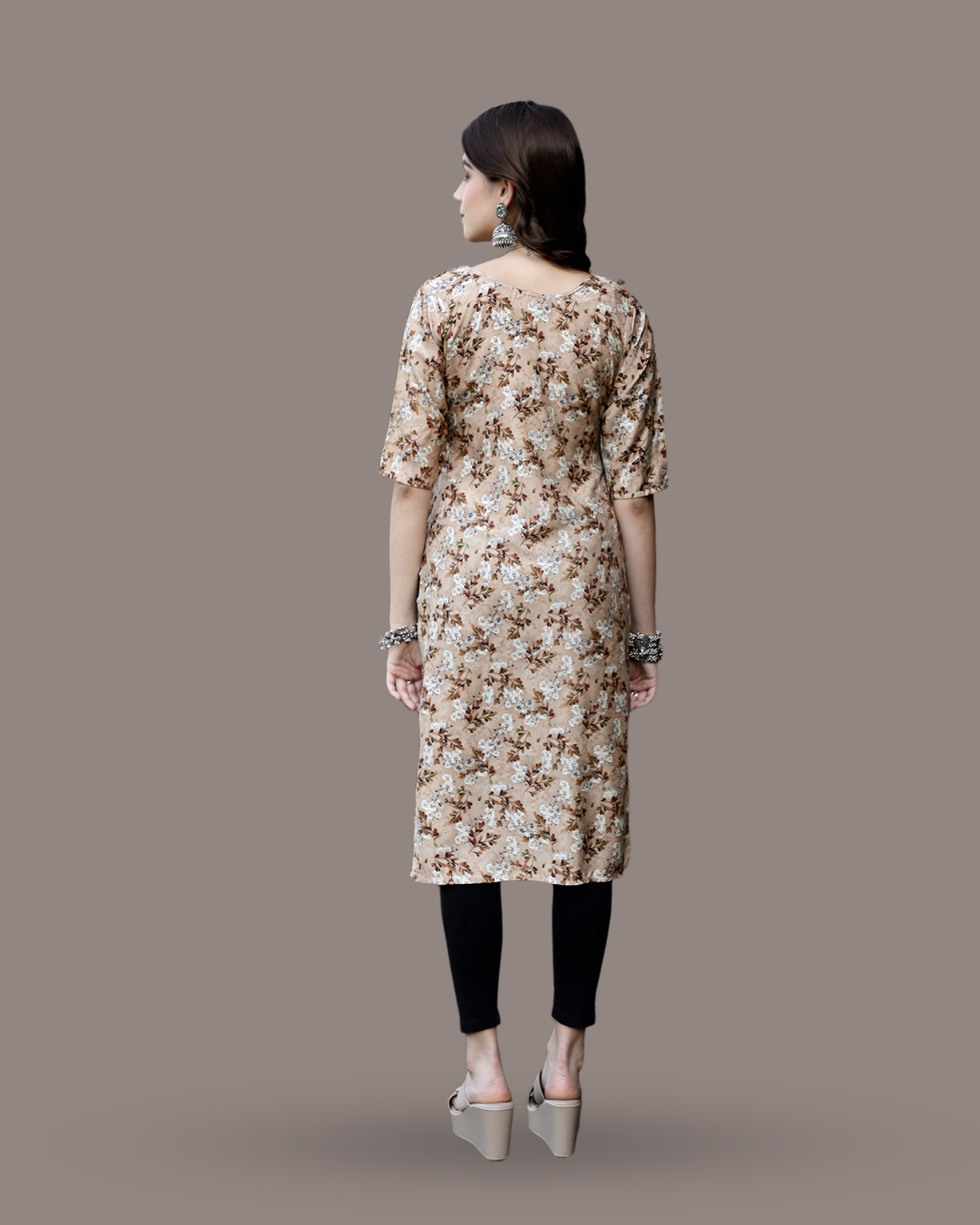 Coffee Petal Printed Kurta