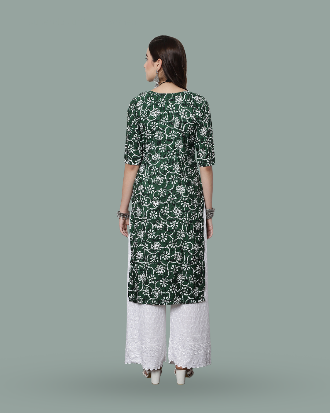 Jungle Green Printed Kurta