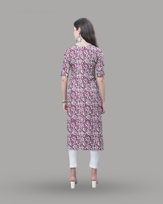 Blush Blossom Printed Kurta