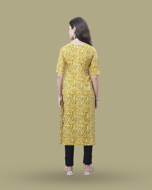 Citrus Charm Printed Kurta