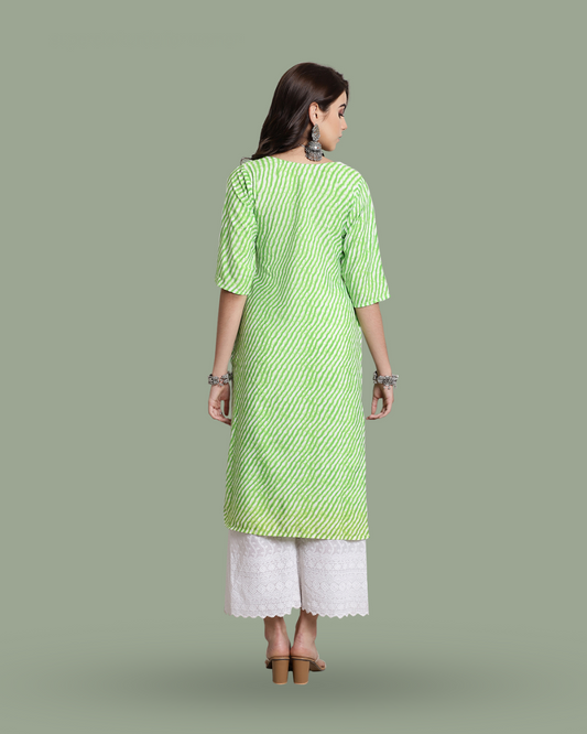 Minty Fresh Leheriya Kurta