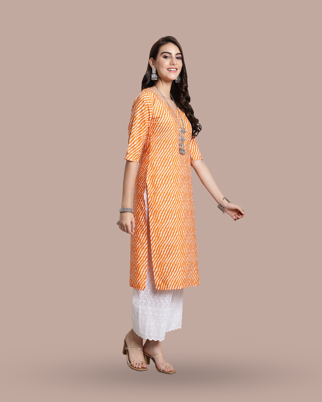 Sun-kissed Leheriya Kurta