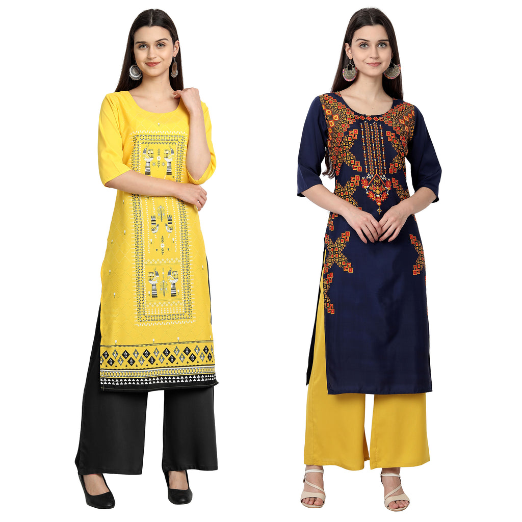 Buy Multi Color Crepe Printed Notched Amaira Backless Kurta And
