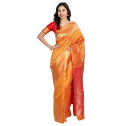 Banarasi Silk Jacquard Yellow Colour Saree With Unstiched Blouse Piece
