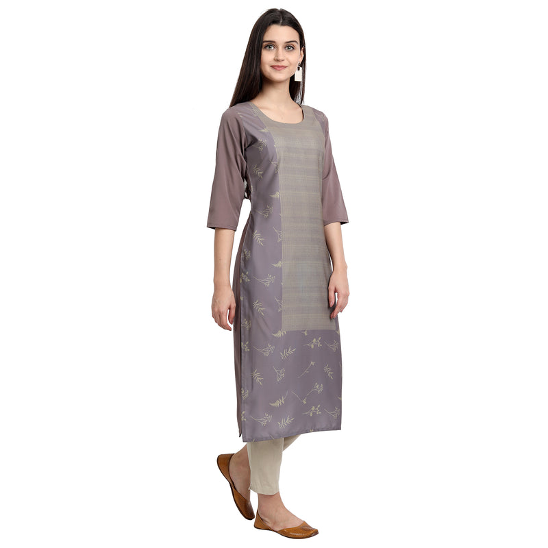 Ethnic Basket Crape Multicolor Knee Length Pack of 4 Kurtas 059-245-018-223