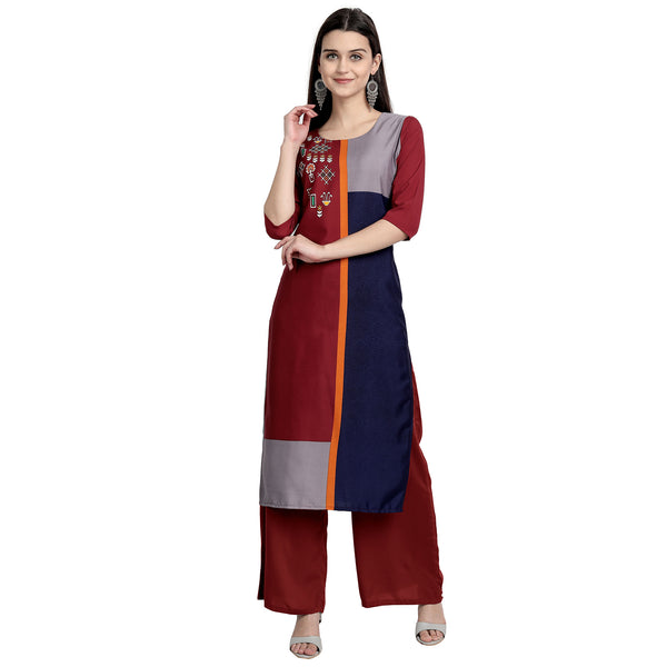 Crepe Multi Color Digital Print Straight Kurta 530059-S