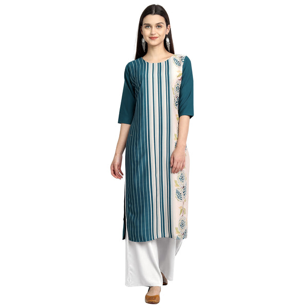 Crepe Multi Color Digital Print Straight Kurta 530080-S